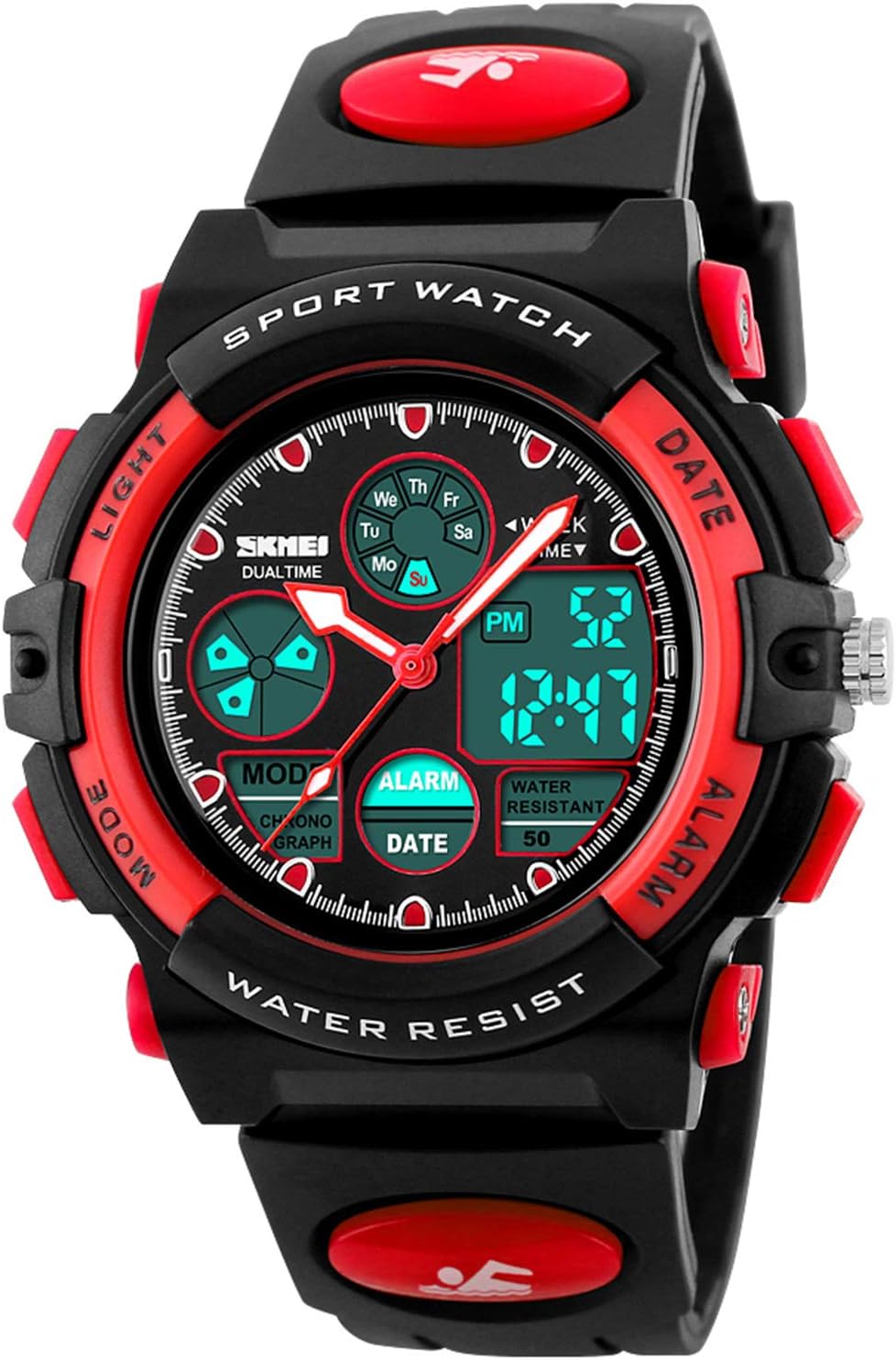 Dayllon Boys Digital Sports Watch - Waterproof & Multi Function for Active Kids