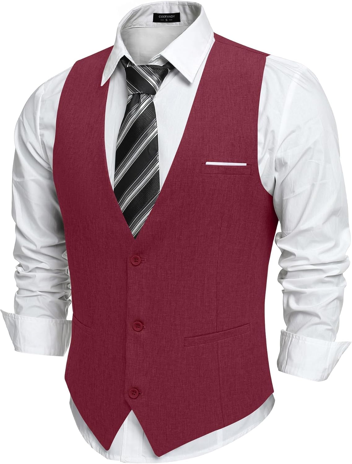 COOFANDY Men's Suit Vest Slim Fit Casual Business Vests