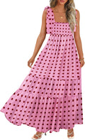 Lightweight Casual Maxi Dress for Women with Bohemian Straps
