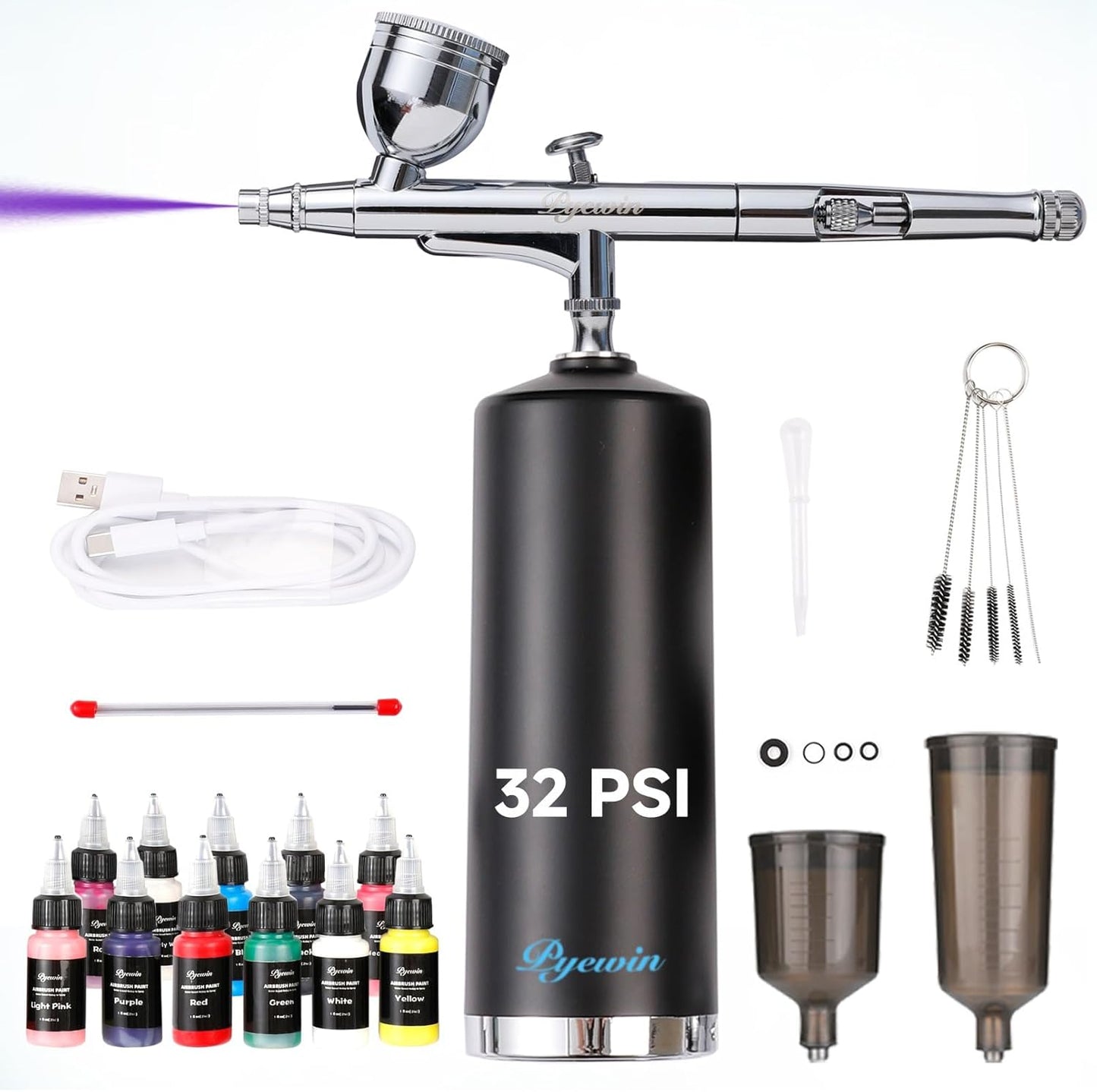 Upgraded Portable Cordless Airbrush Kit for Art and Makeup