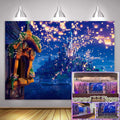 Fantasy Cartoon Castle Princess Background for Birthday Photo Booth