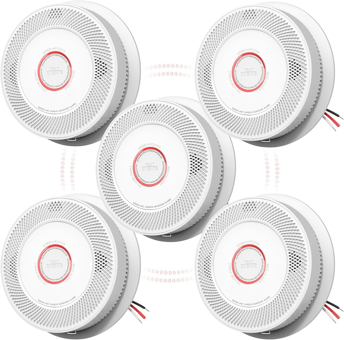 Ecoey Hardwired Smoke and Carbon Monoxide Detector for Safety