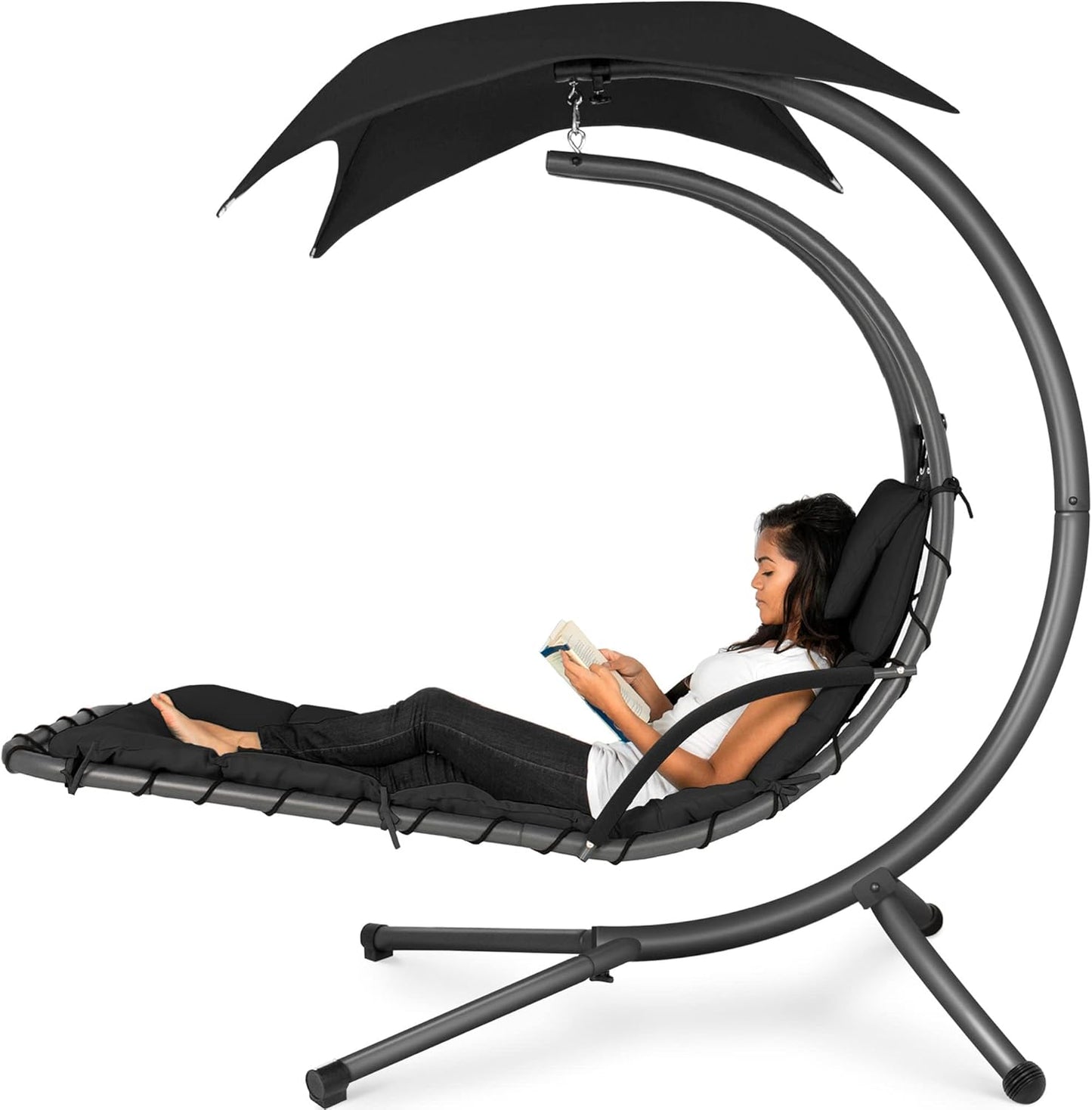 Best Choice Products Outdoor Hanging Chaise Lounge Chair