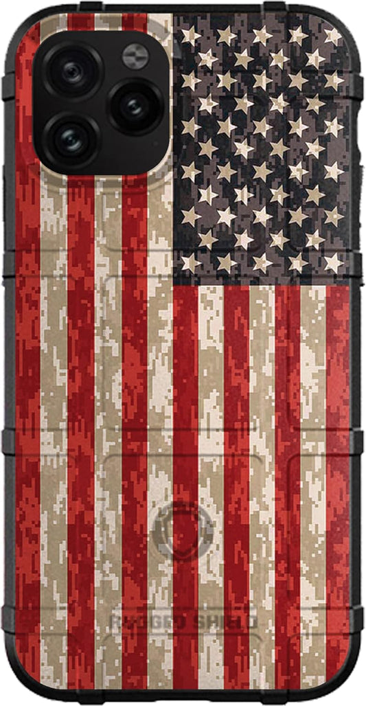 EGO TACTICAL Rugged Shield Case for iPhone 11 Pro Max USA Flag