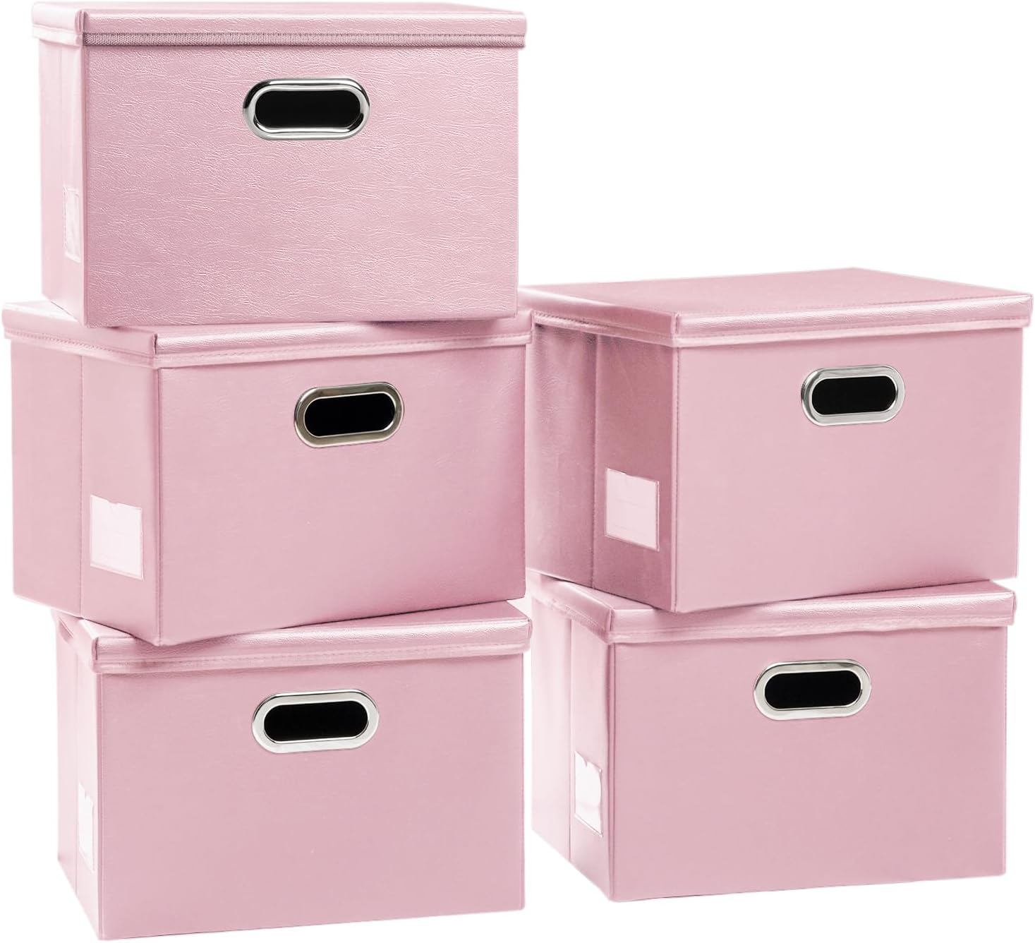 PRANDOM Foldable Storage Bins with Lids for Stylish Organization