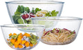 Glass Mixing Bowl Set for Baking 3-Piece - Thick Borosilicate Bowls