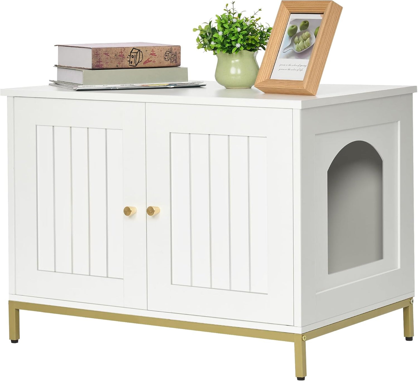 Homhedy Cat Litter Box Enclosure for Stylish Pet Washroom