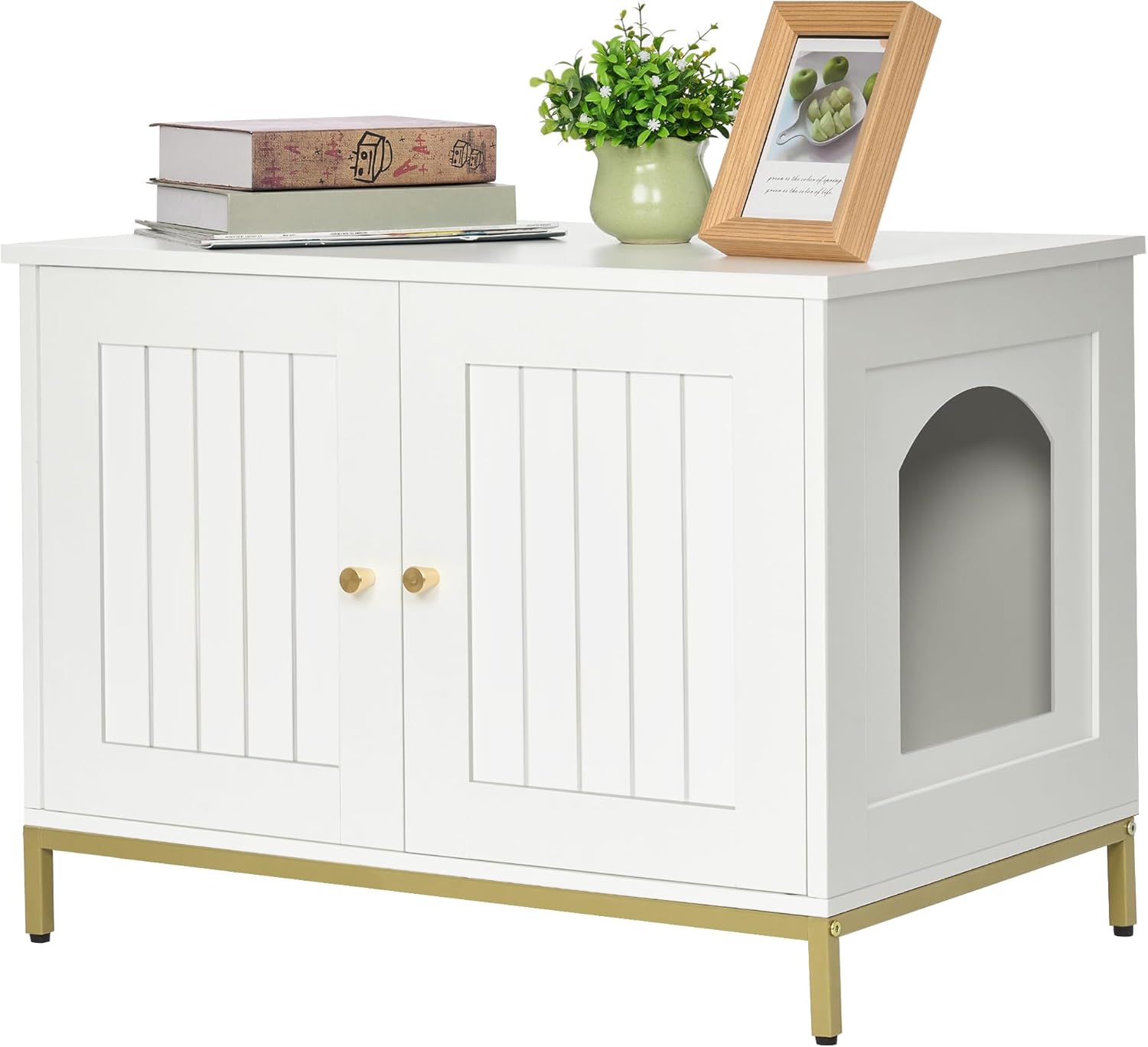 Homhedy Cat Litter Box Enclosure for Stylish Pet Washroom