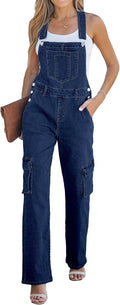 luvamia Women's Wide Leg Denim Overalls - 90s Loose Fit