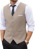 COOFANDY Men's Suit Vest Slim Fit Business Formal Waistcoat - Elegant