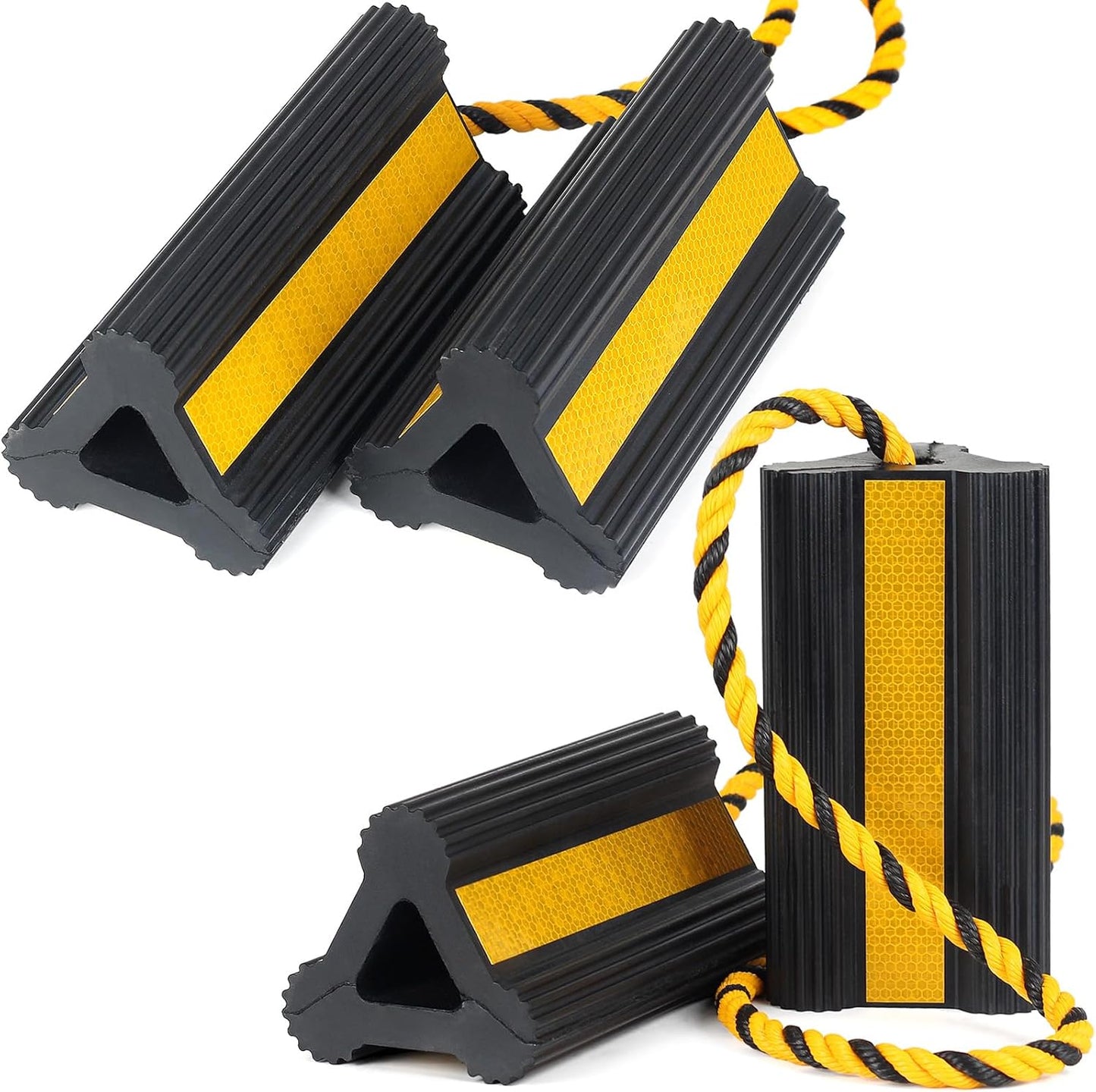 OULEME Heavy Duty Rubber Wheel Chocks for RVs and Trailers