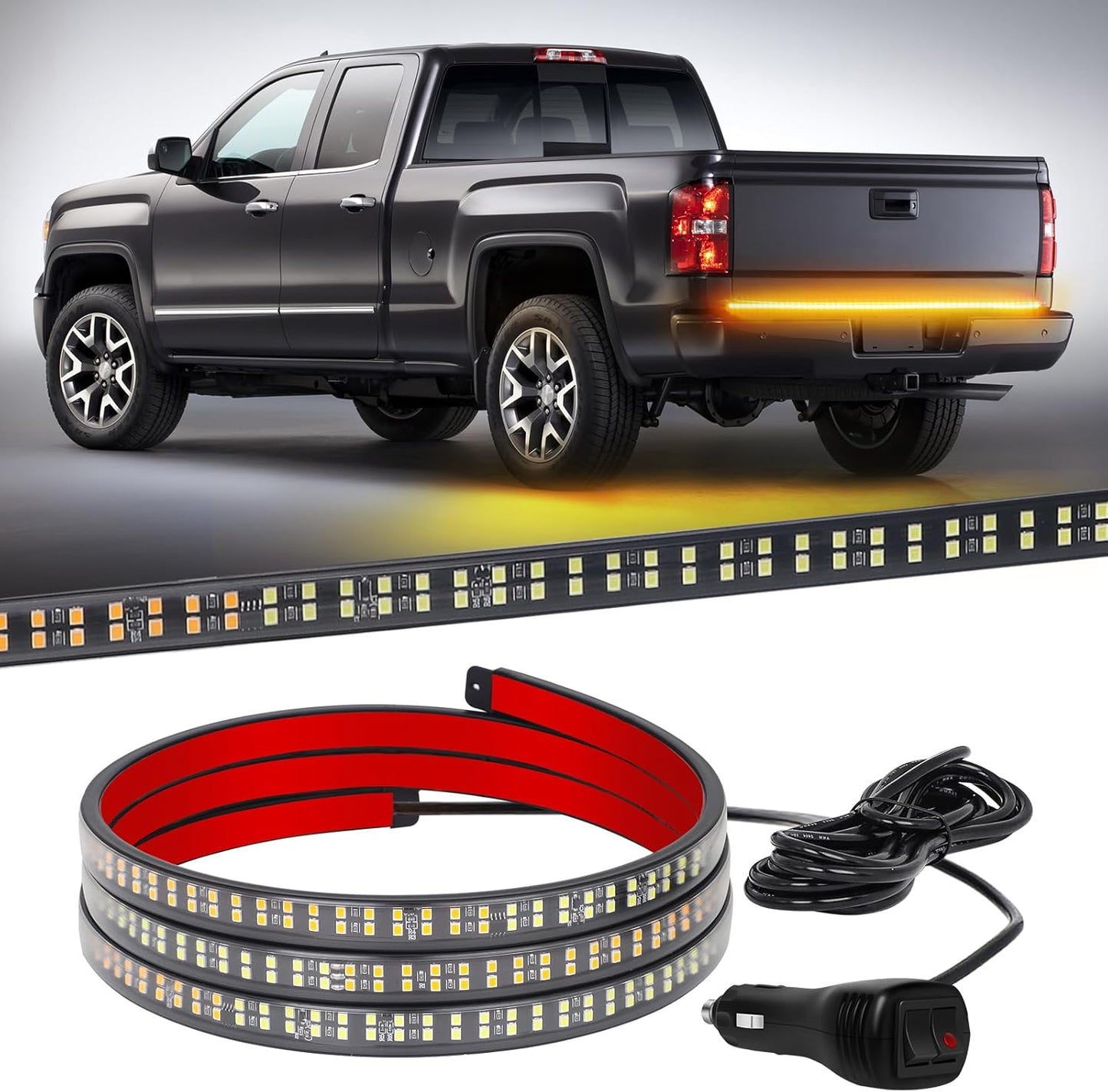 60 inch Truck Amber Tailgate Strobe Lights for Safety Use