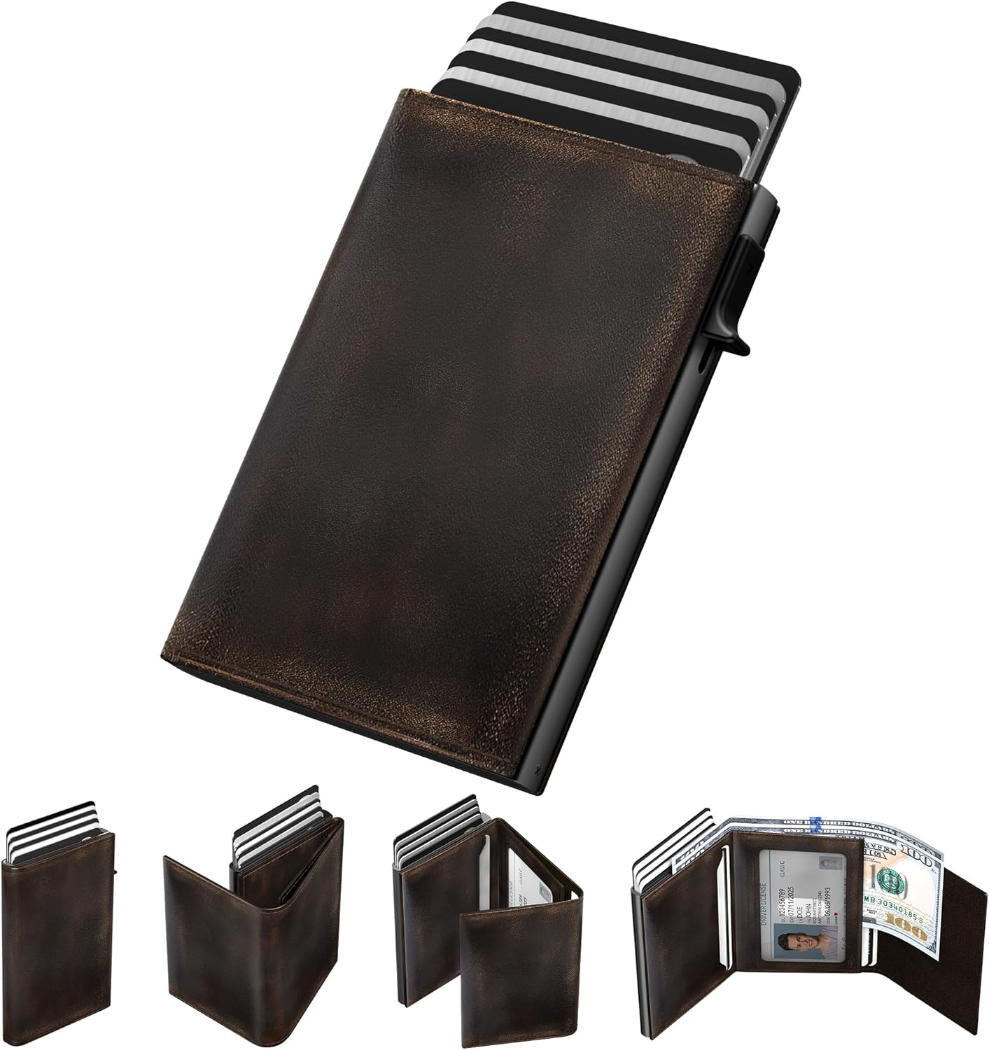 Typecase Mens Wallet Card Holder: Slim RFID Blocking Leather Case