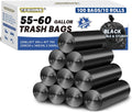 55-60 Gallon Trash Bags Heavy Duty 2.1 Mil - Extra Thick 100 Count