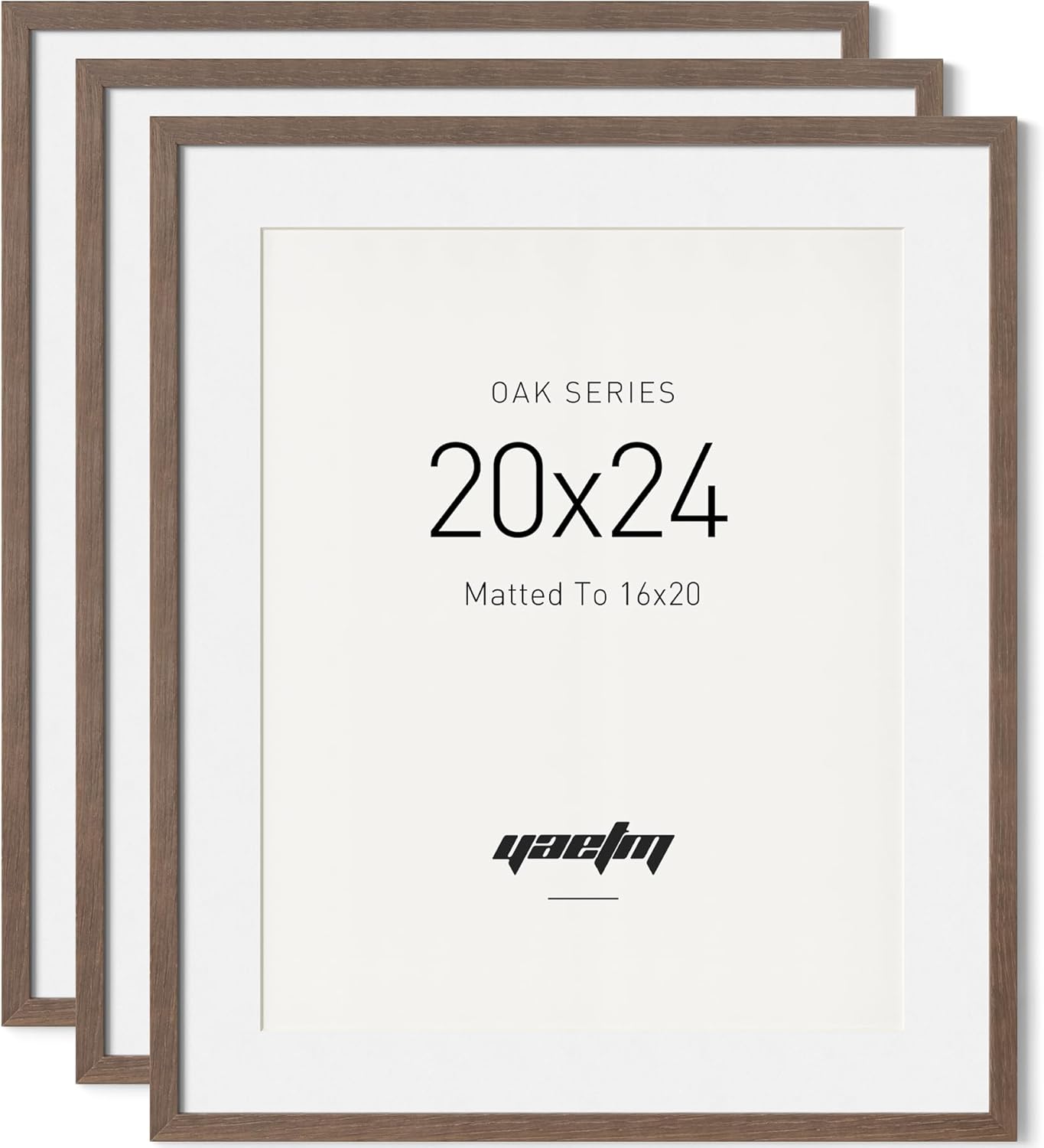 Yaetm 20x24 Picture Frame Set - Elegant Walnut Wood Design