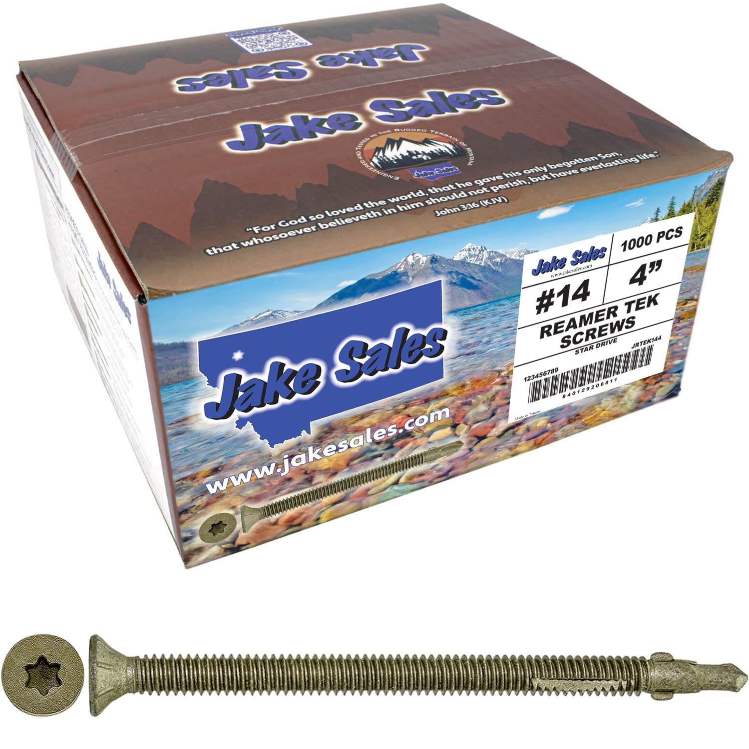 Jake Sales #14x4 Reamer Tek Screws for Wood to Metal Fastening