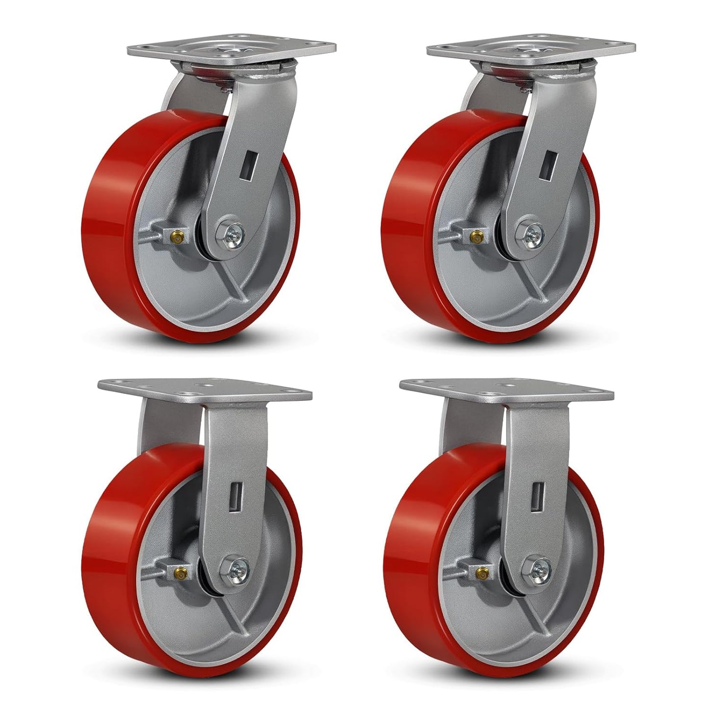 6x2 Heavy Duty Industrial Casters for Platform Trucks and Carts