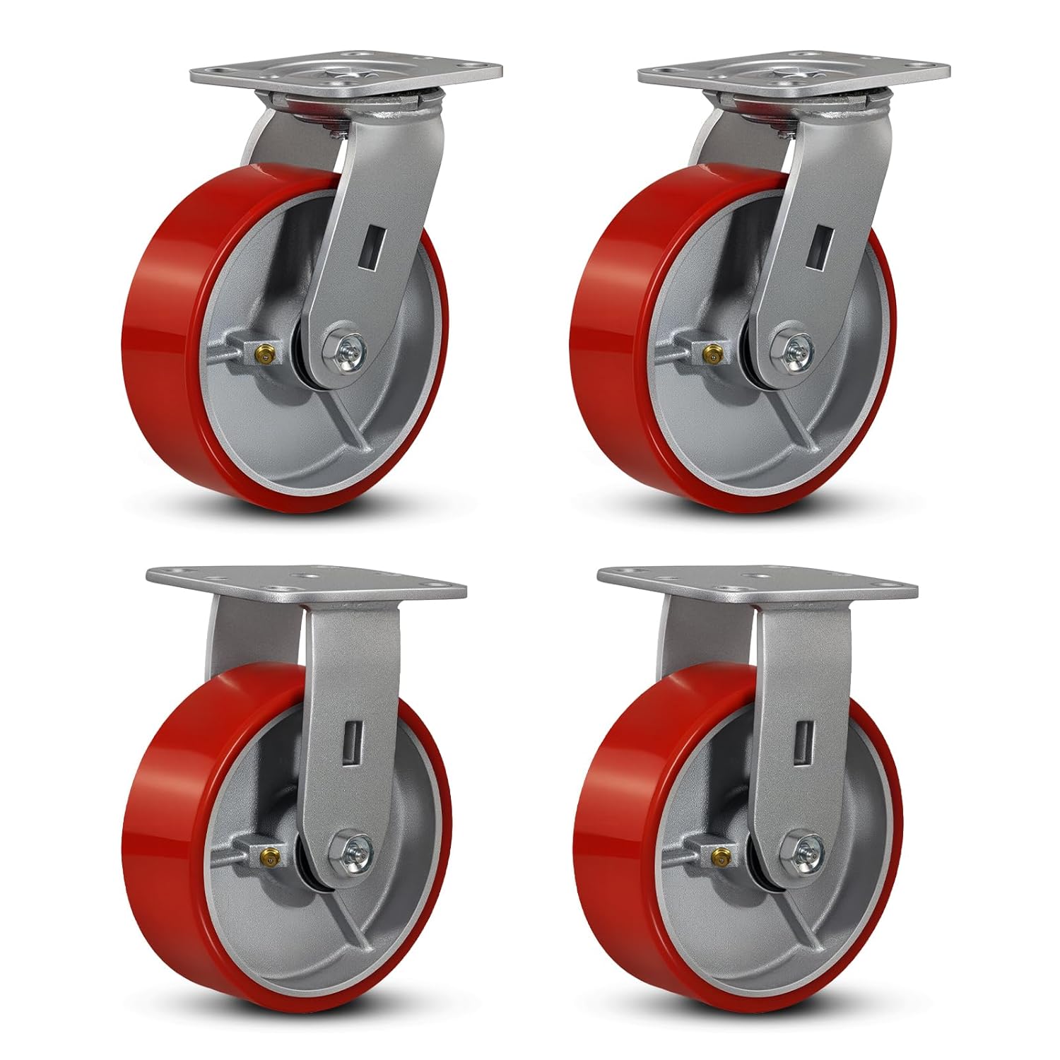 6x2 Heavy Duty Industrial Casters for Platform Trucks and Carts