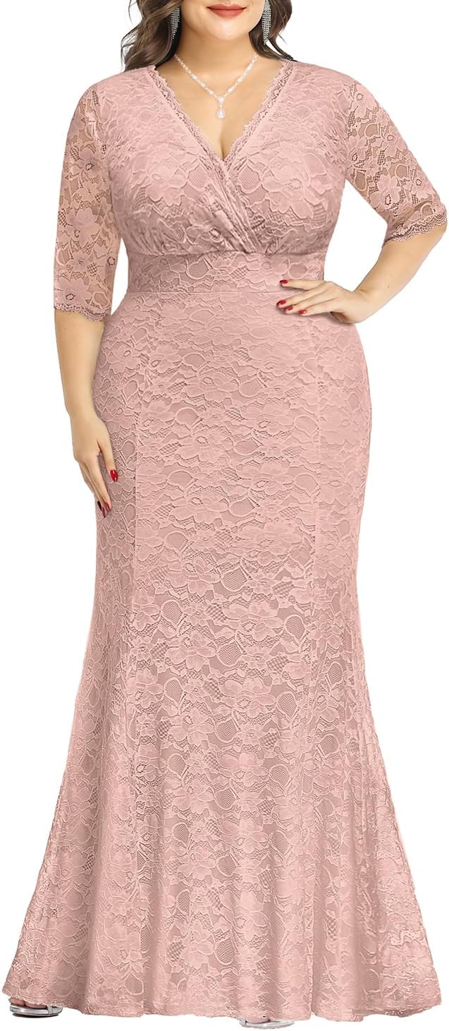 Plus Size Wedding Dresses for Bride - Mermaid Evening Gown