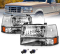 AmeriLite 1992-1996 Ford F-Series Bronco Headlight Assembly Set