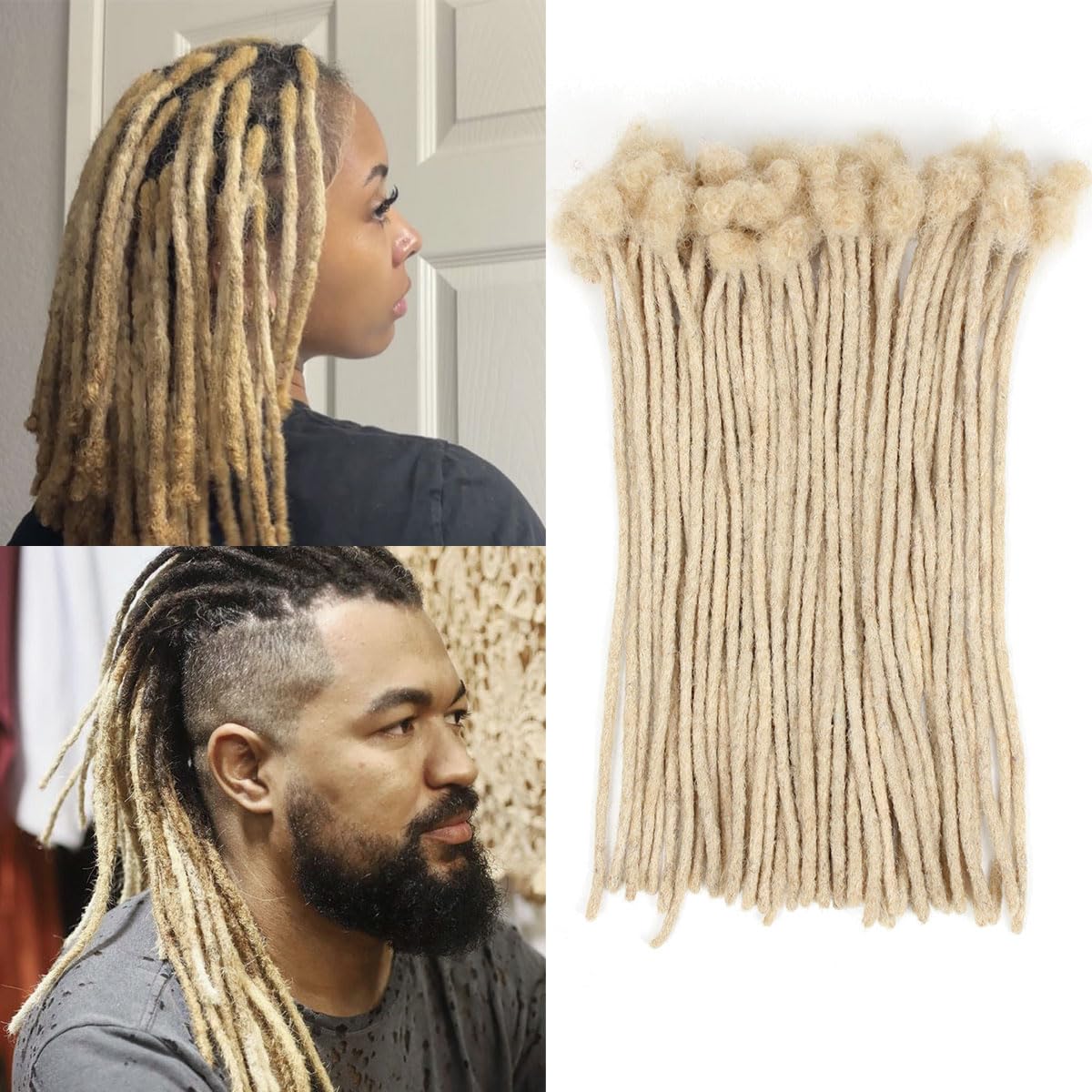 12 inch Loc Extensions for Men and Women - 100% Human Hair