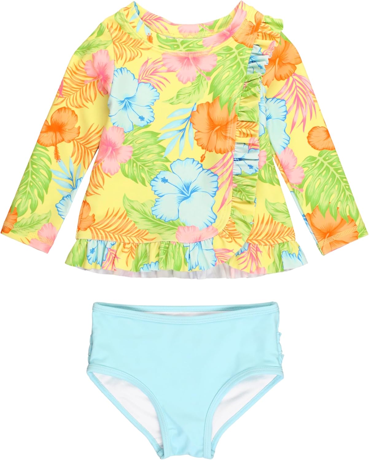 RuffleButts Baby/Toddler Girls Rash Guard Swimsuit Set Review