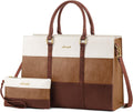 LOVEVOOK Laptop Bag for Women - Stylish Vintage Leather Tote