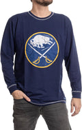 Calhoun Men's NHL Team Logo French Terry Long Sleeve Raglan