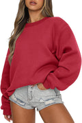 Womens Sweatshirts Crewneck Fleece Oversized Pullover Tops