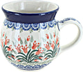 Blue Rose Polish Pottery Orange Spring Tulip Bubble Mug - 16 oz