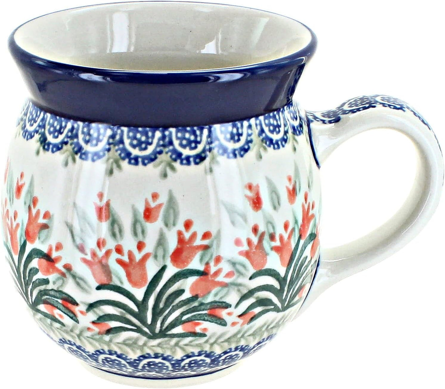 Blue Rose Polish Pottery Orange Spring Tulip Bubble Mug Review