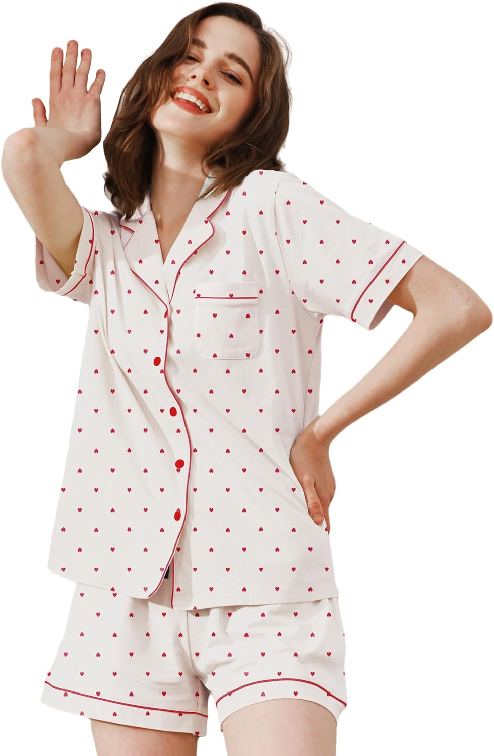 100% Cotton Pajamas for Women Sets Soft Sleepwear Loungewear