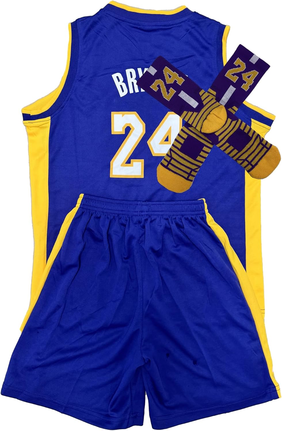 3PC Youth Basketball Jersey Set with Tank Top, Shorts, and Socks