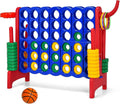 Giant 4-in-A-Row Jumbo Game with Hoop & Ring Toss - Family Play