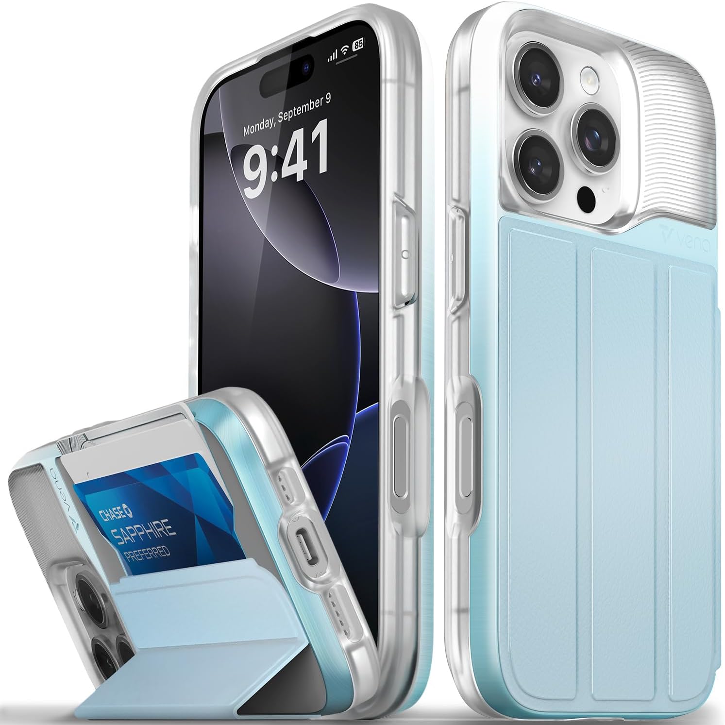 VENA vCommute iPhone 16 Pro Wallet Case with Kickstand Feature