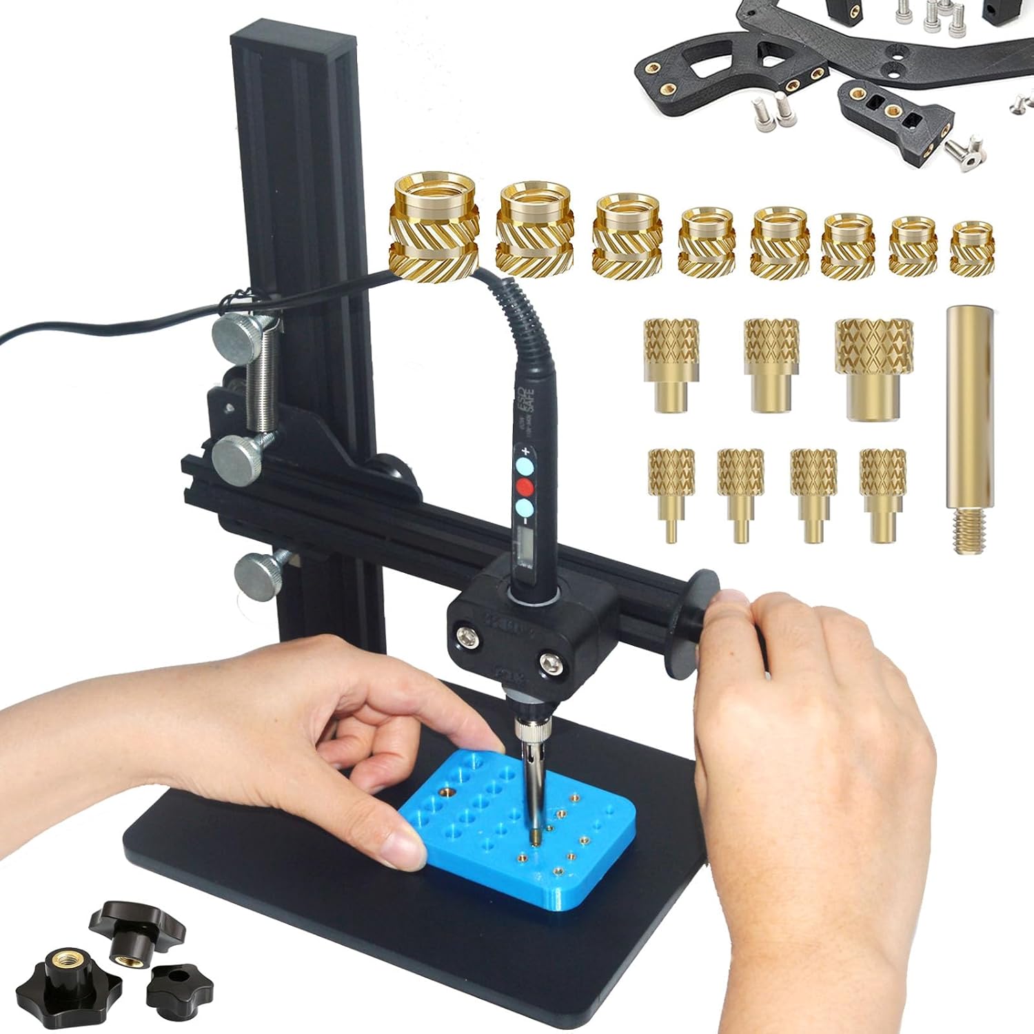 Heat Set Insert Tool with 370PCS Brass Inserts for 3D Printing