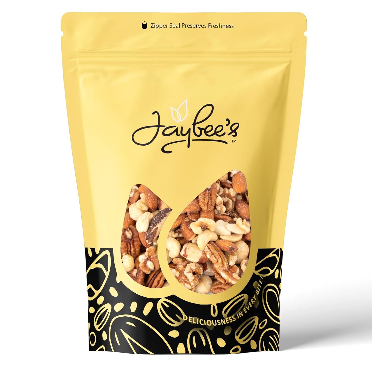 Raw Deluxe Mixed Nuts Unsalted 3 Pound - Premium Nut Blend