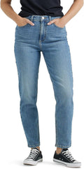 Lee Womens Legendary High Rise Mom Jean - Flattering Straight Fit year