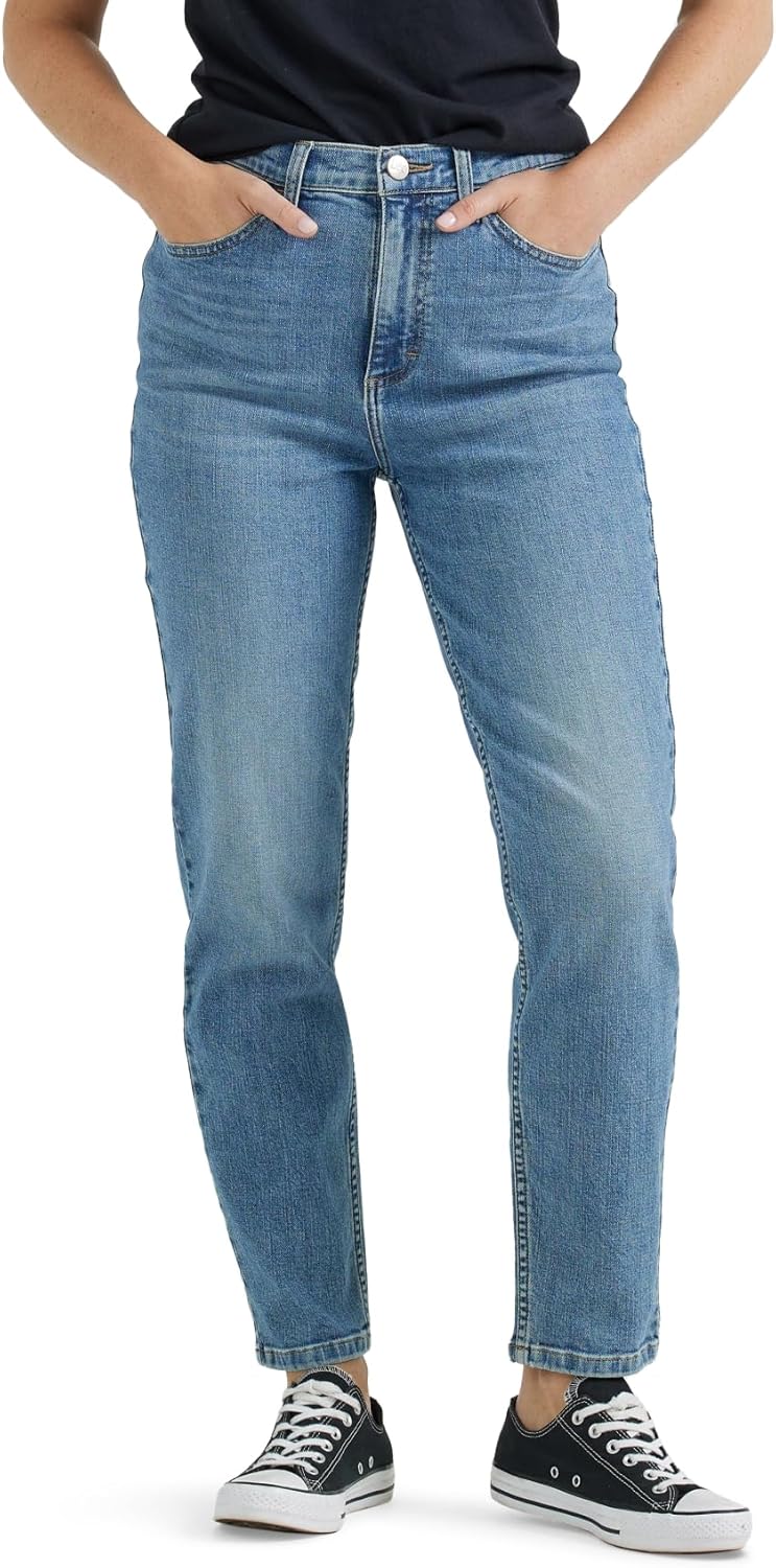 Lee Womens Legendary High Rise Mom Jean for Timeless Style