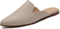 Tilocow Mules for Woman Pointed Toe Backless Loafers - Comfortable