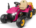 24V Ride On Tractor with Tiltable Detachable Trailer - Powered Ride-On