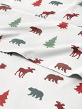 Cal King Christmas Winter Animals Sheet Set - Cozy 4-Piece Holiday