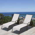Patio Lounge Chair Set of 2 - 5-Position Adjustable Chaise