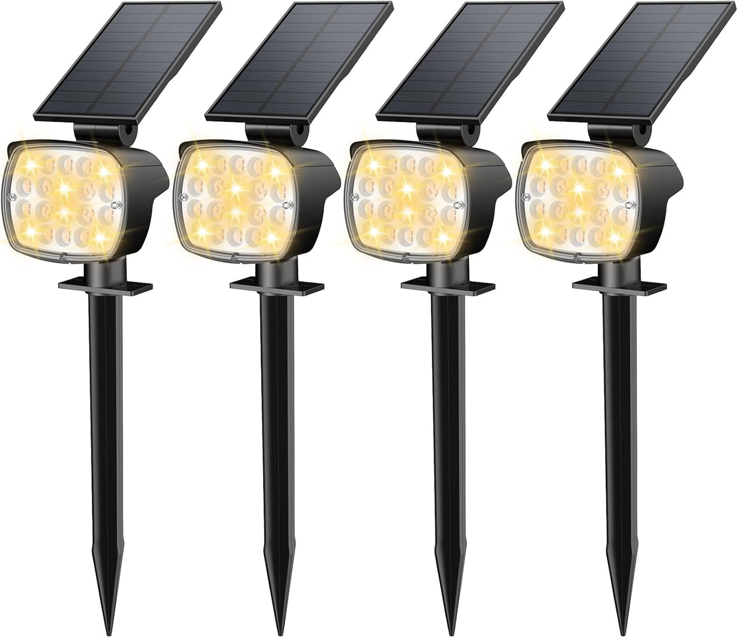 Kaxiida Solar Lights Outdoor Waterproof - Ultra Bright Uplights