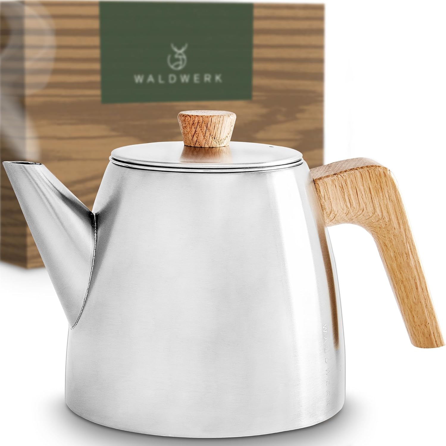WALDWERK Double Wall Stainless Steel Tea Pot with Infuser