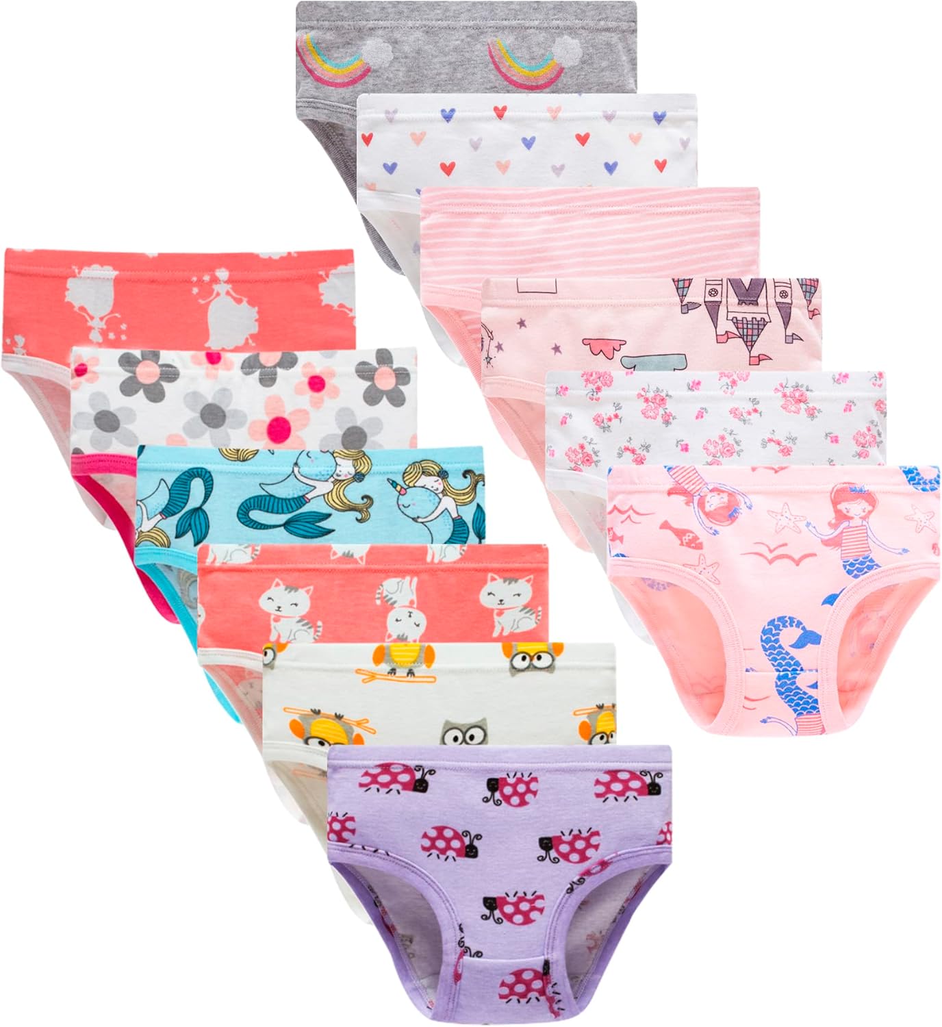 Winging Day Girls' Pure Cotton Panties for Comfort and Style