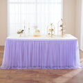 Lavender Tulle Table Skirt 14ft for Elegant Events and Parties