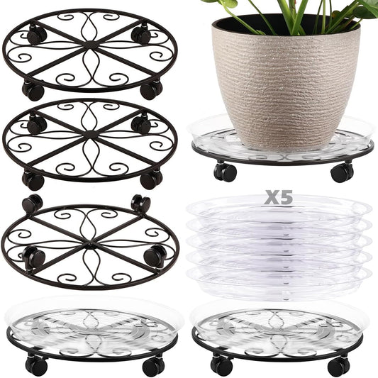 Heavy Duty Plant Caddy with Wheels for Easy Indoor Movement