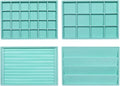 Stackable Velvet Jewelry Organizer Trays for Drawers - Set of 4