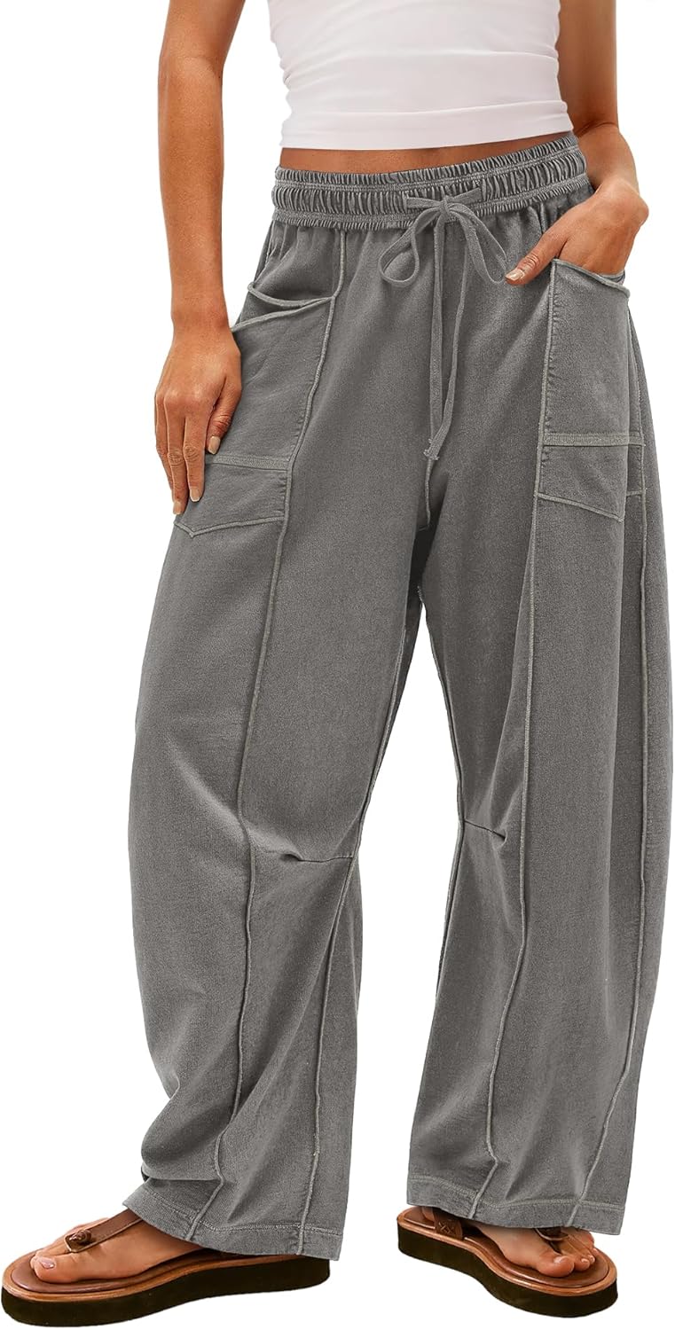 Yanekop Womens Baggy Wide Leg Pants for Casual Fall Wear